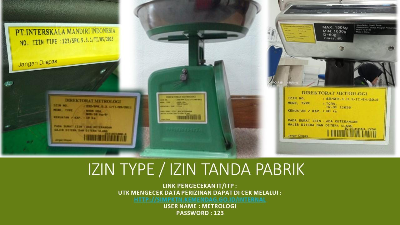 IZIN TYPE DAN IZIN TANDA PABRIK ALAT UTTP